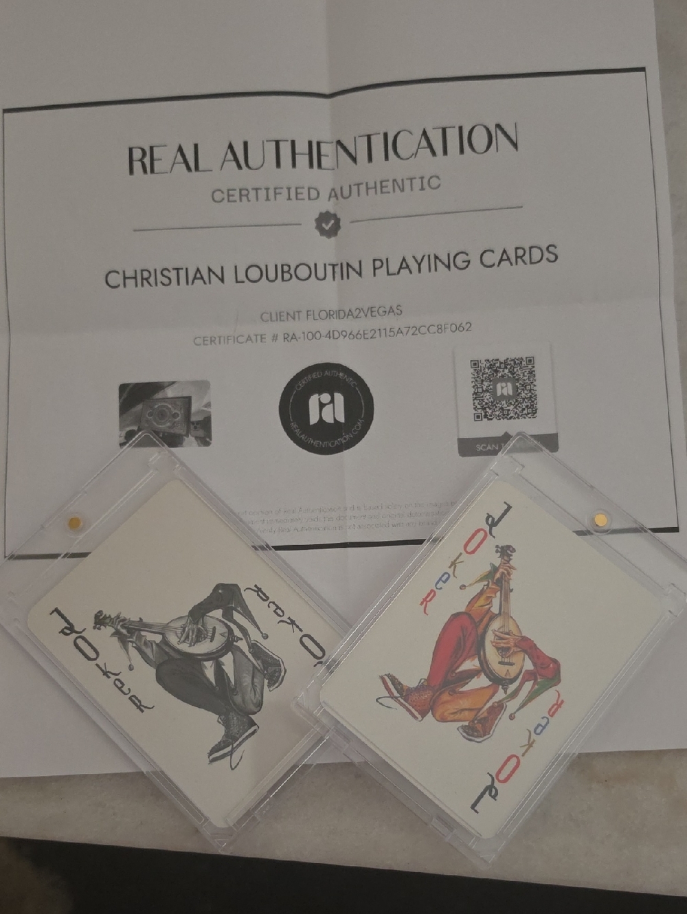 Christian Louboutin Playing Cards - Joker - Brand New In Hard Cases With COA
